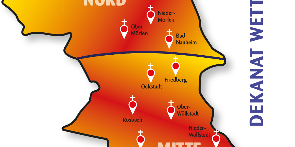 Zukünftige drei Pfarreien Wetterau-West