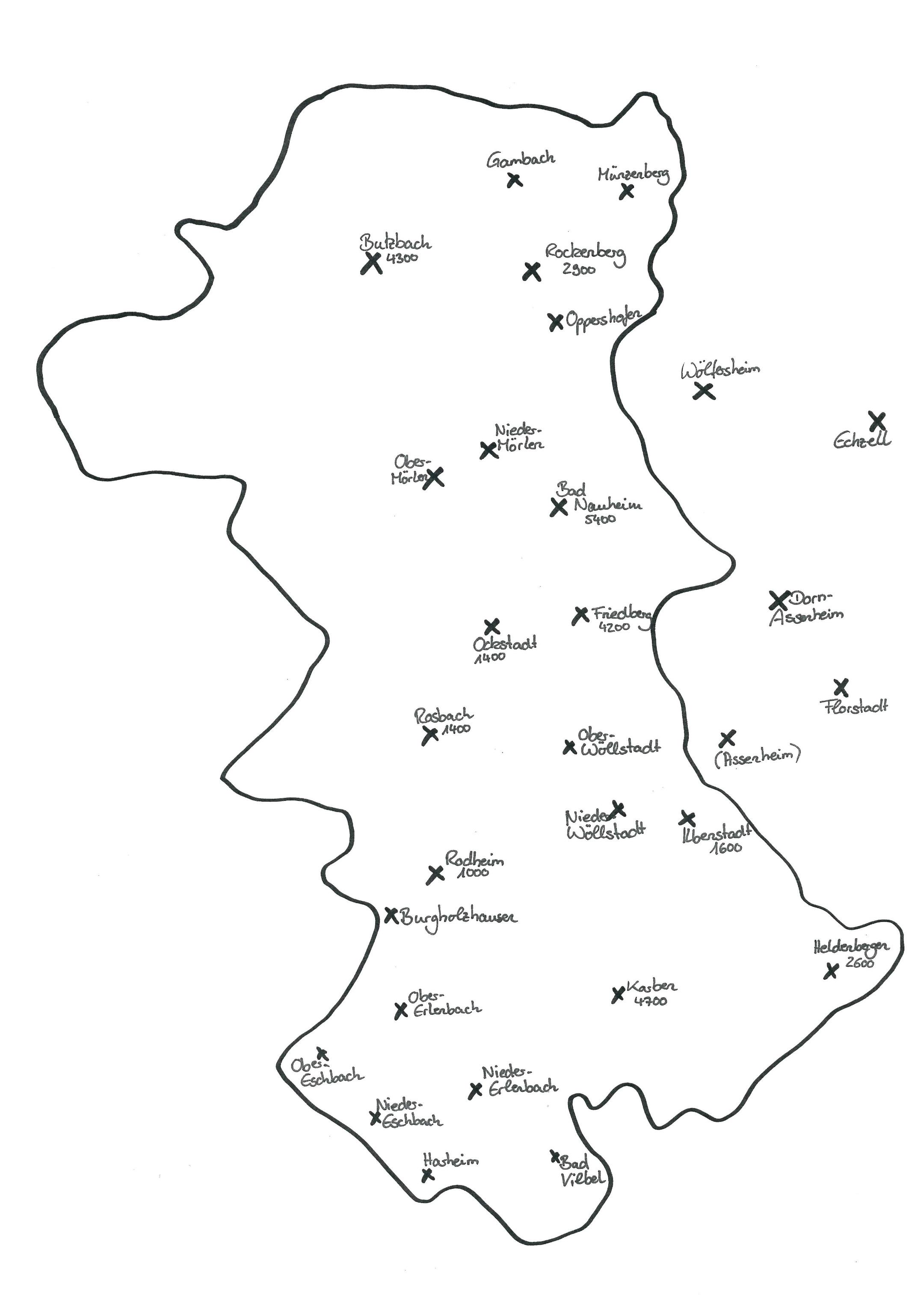 Skizze von Wetterau-West