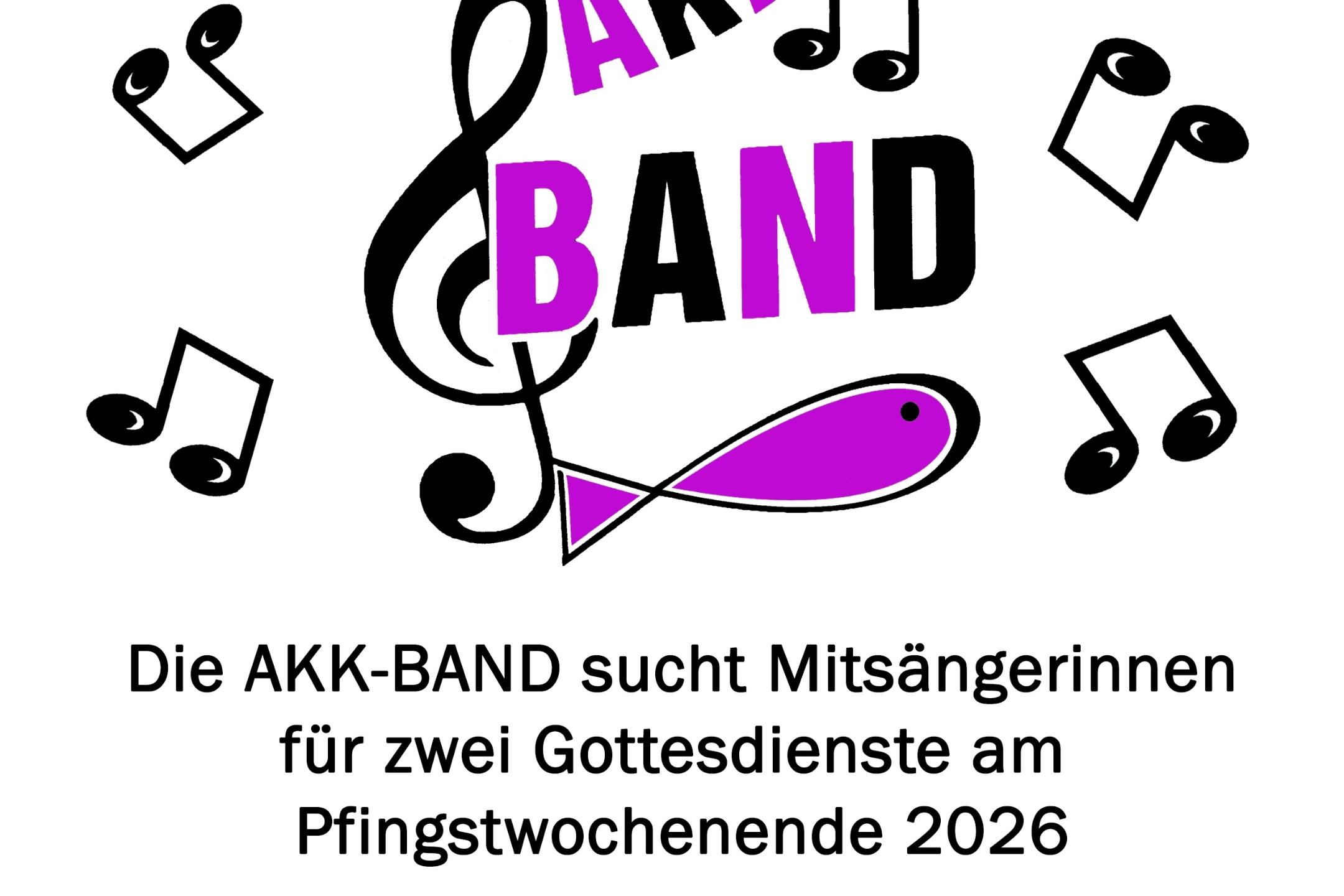 Ausschreibung und Einladung zu einem Chorprojekt mit der AKK-Band 23.5. und 25.5.2026 Kontakt Anja@HerzTerz.de