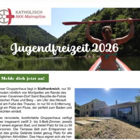 Jugendfreizeit 2026 (c) Carolin Czepelka mit Motiv von pixabay Jugendfreizeit 2026