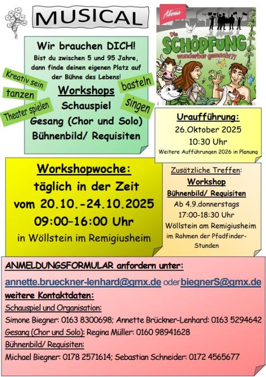 Musical Schöpfung Wöllstein