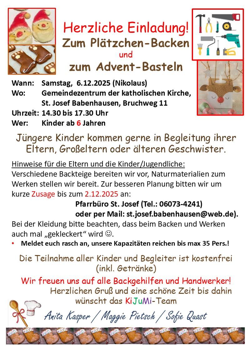 KiJuMi Flyer Adventsnachmittag 2025