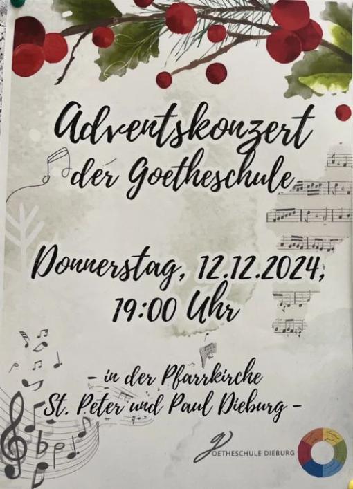 Plakat Adventskonzert Goetheschule 2024