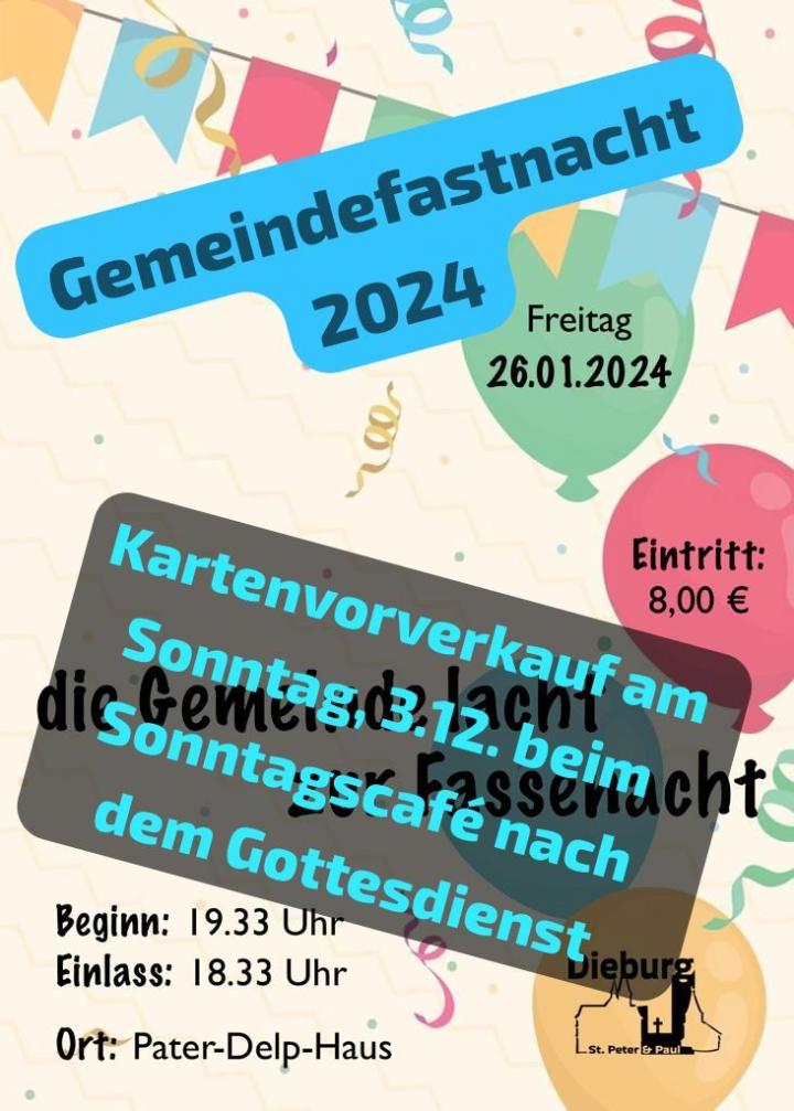 Plakat Gemeindefastnacht Dieburg 2024