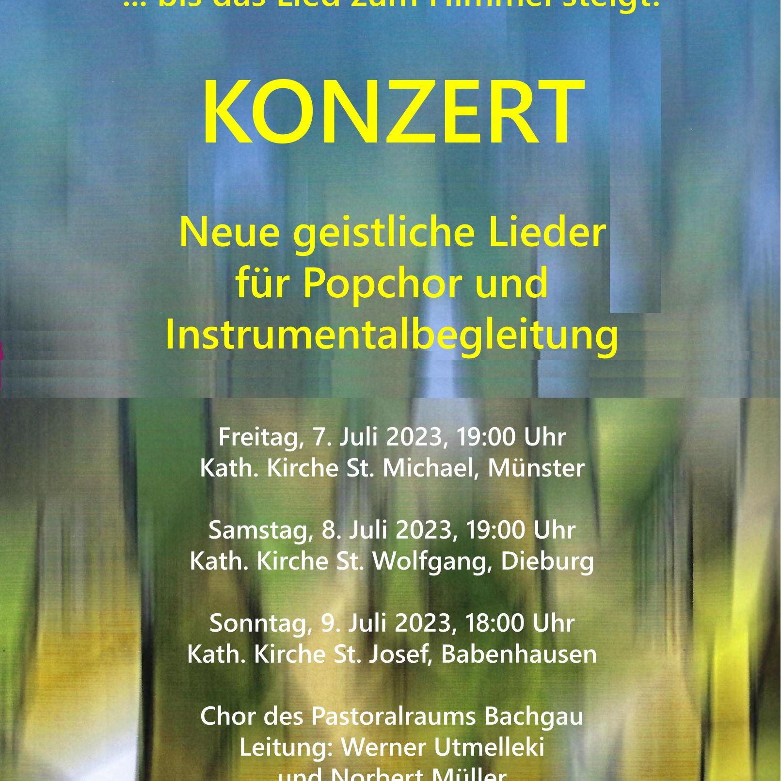 Plakat Konzert Neues Geistliches Lied Juli 2023