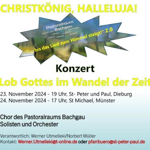 Plakat für das Konzert Kirchenchöre Pastoralraum Bachgau November 2024