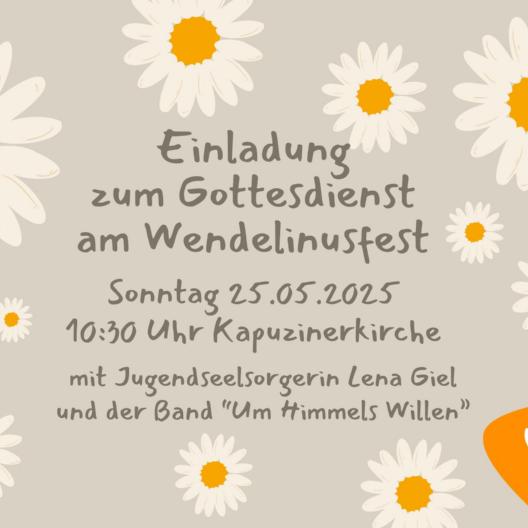 Einladung zum Gottesdienst am Wendelinusfest