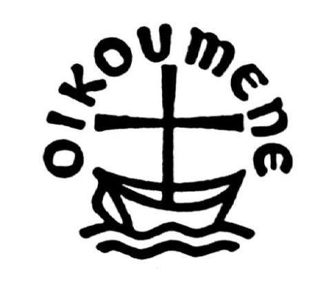 Symbol Schiff auf den Wellen mit Kreuz als mast