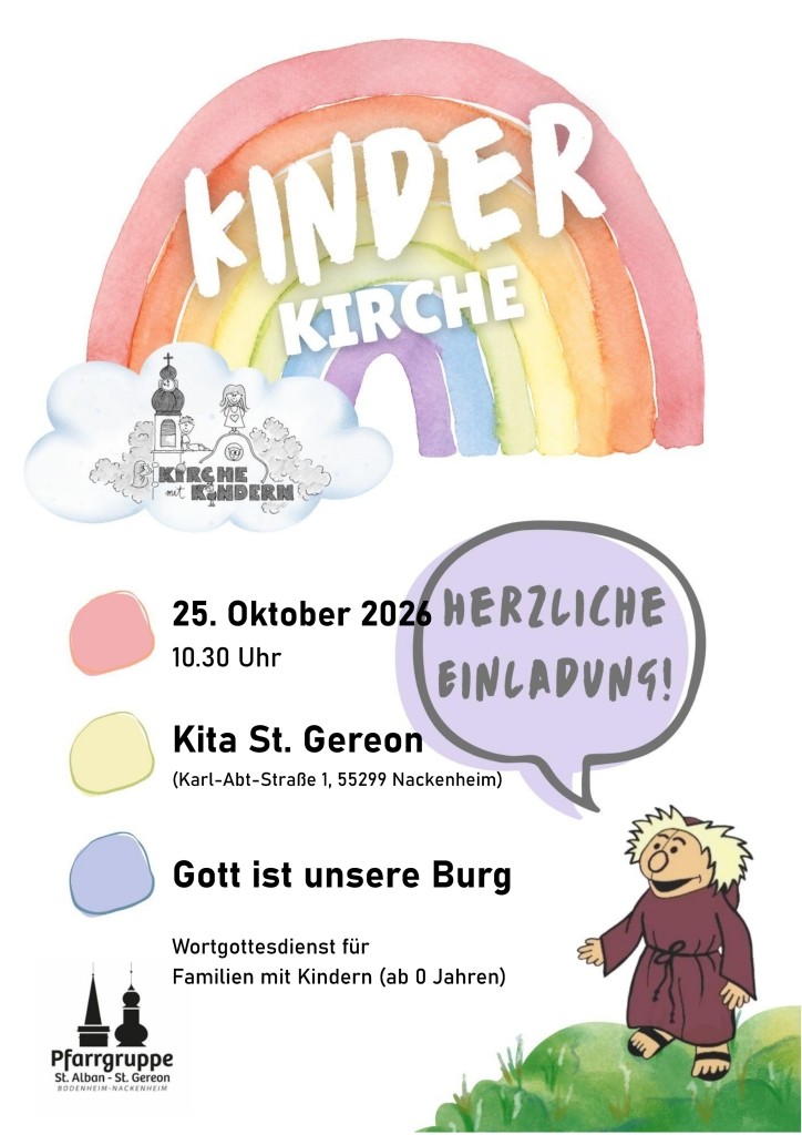 Plakat zur Kinderkirche am 25. Oktober