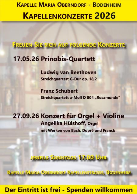 Kapellenkonzerte 2026