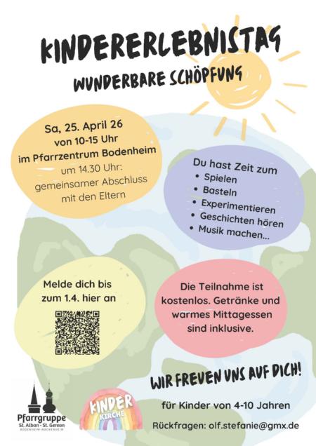 Kindererlebnistag 25.04.2026