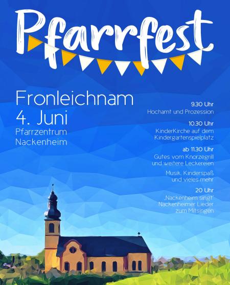 Pfarrfest Nackenheim 26 Plakat
