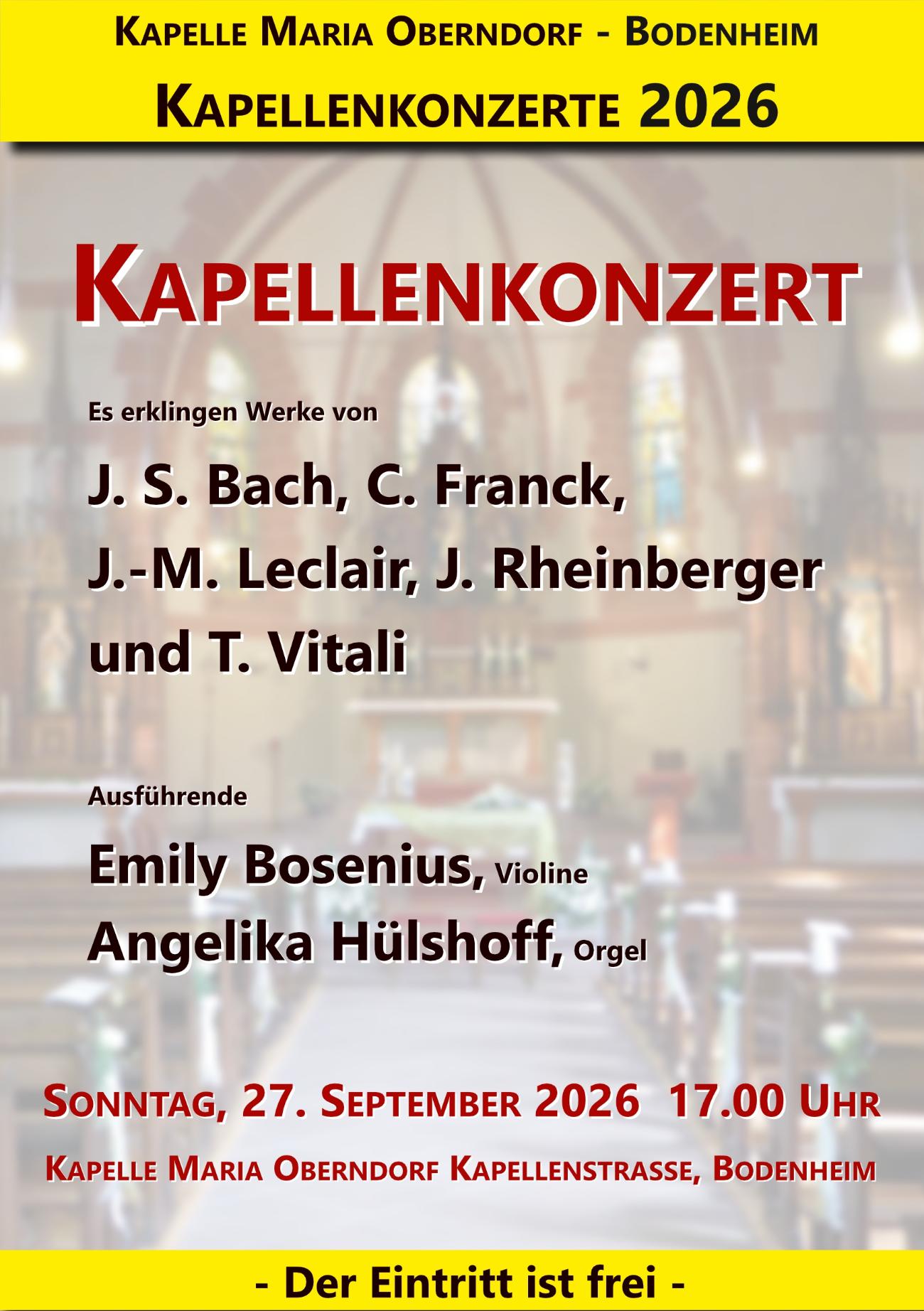 Plakat 2026-09-27 Kapellenkonzert