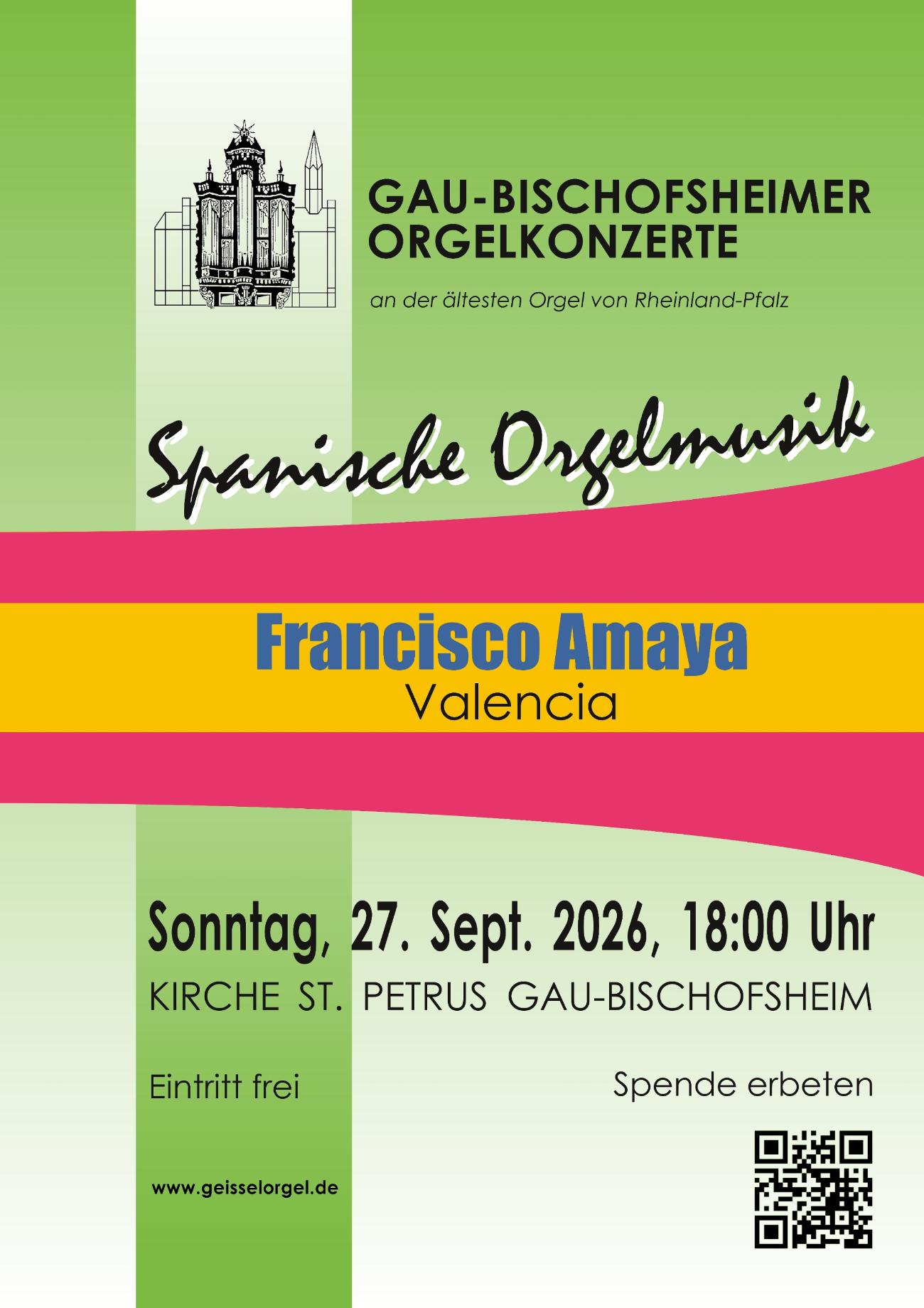 Plakat Spanische Orgelmusik