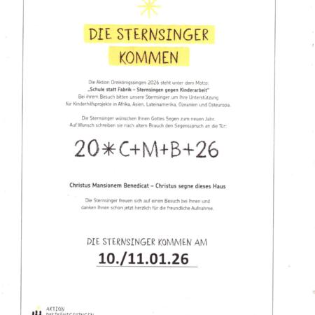 Sternsinger 2026