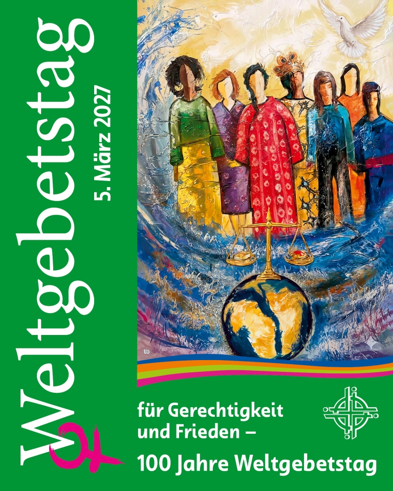 Plakat zum 100-jährigen des Weltgebetstags am 05. März 2027