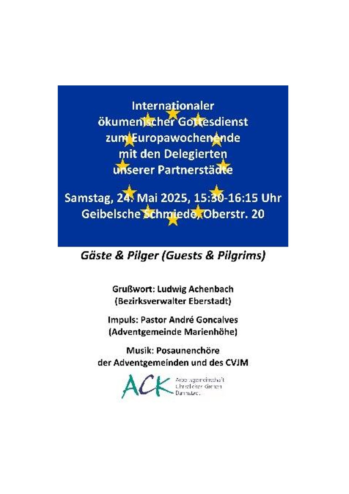 Europagottesdienst word mittig