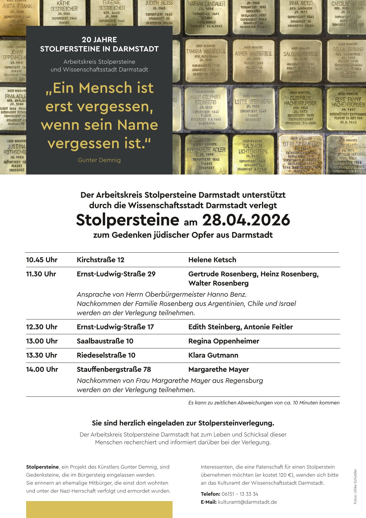 Info-Blatt zur Verlegung am 28.04.2026