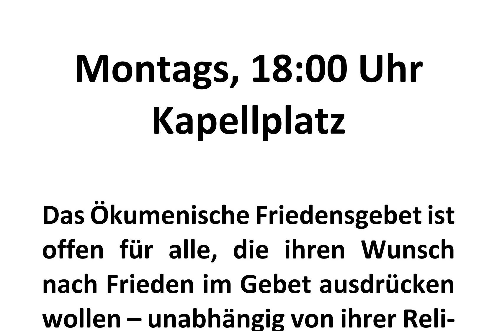 2026-02-23 Friedensgebet Plakat