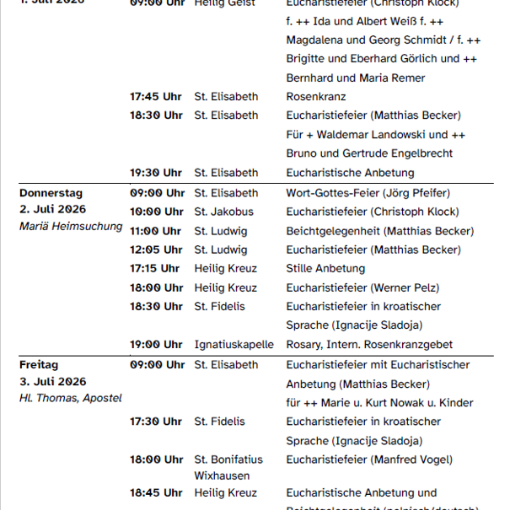 Liste Juli-August 2026