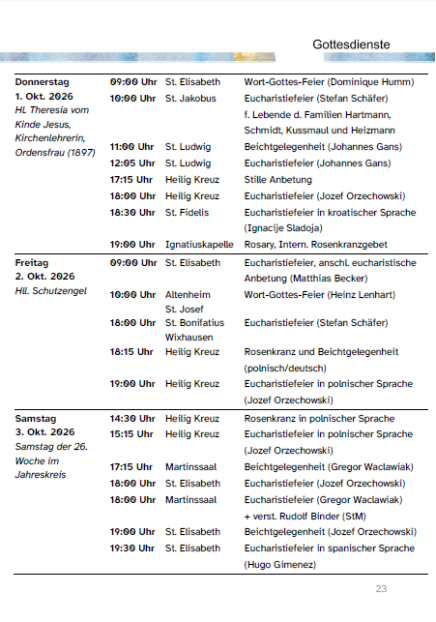 Liste Oktober 2026