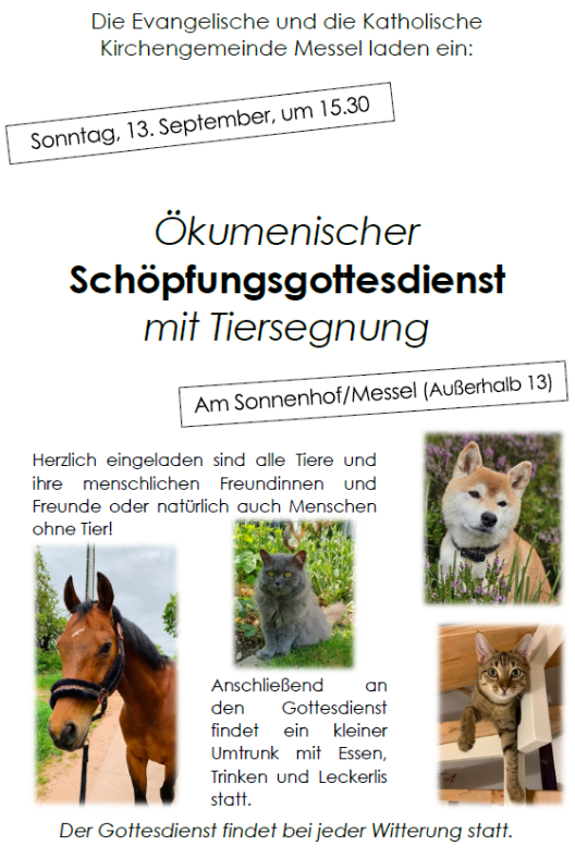 Plakat Tiersegnung 26