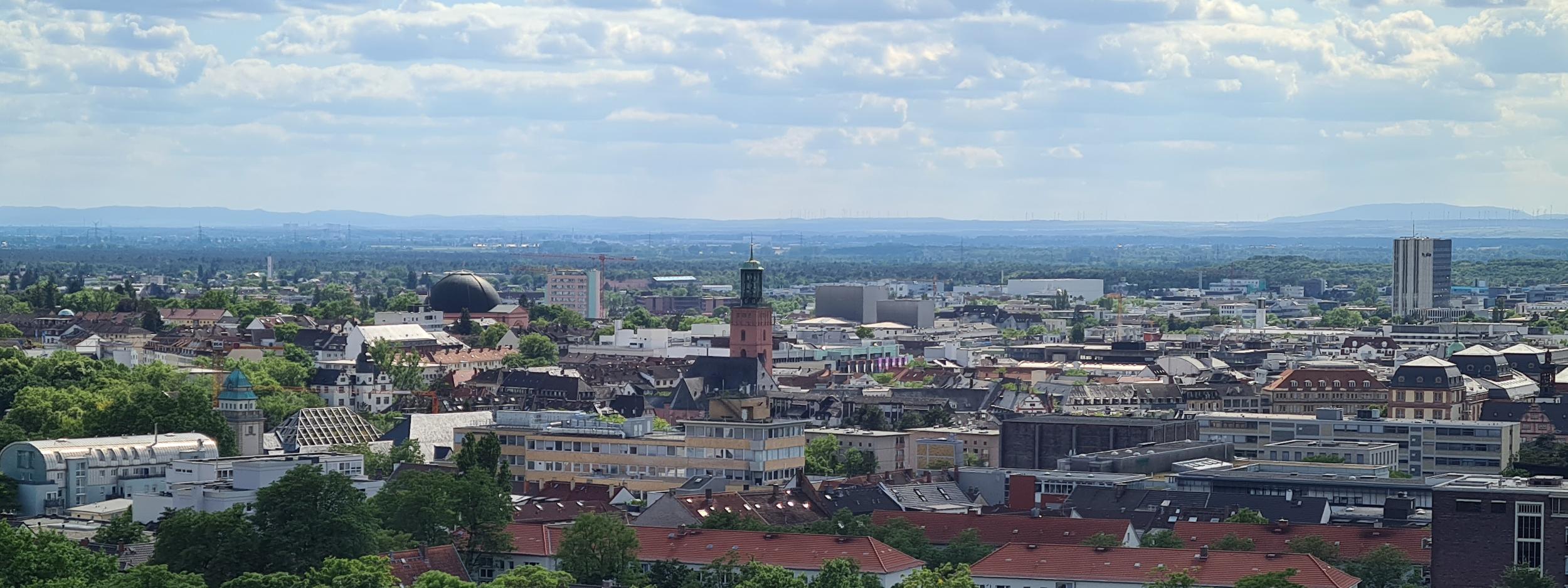 Blick über Darmstadt