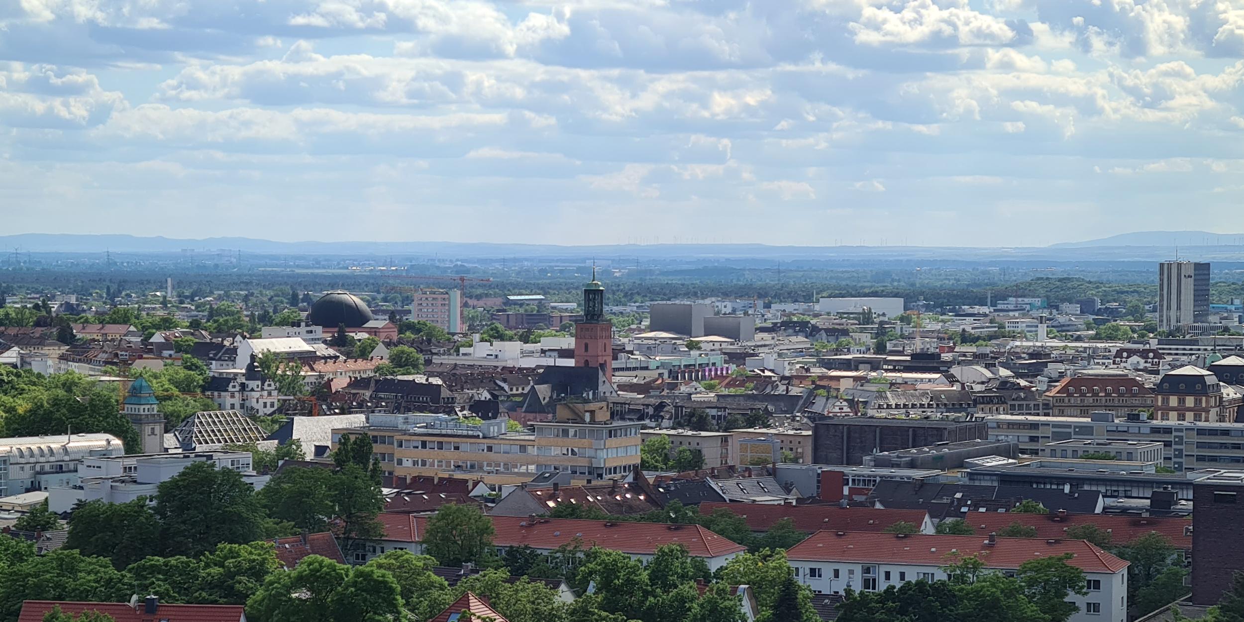 Blick über Darmstadt