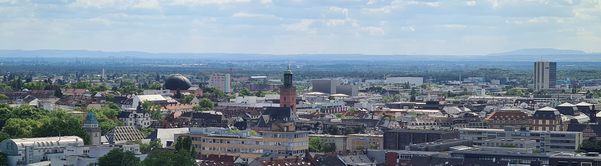 Blick über Darmstadt