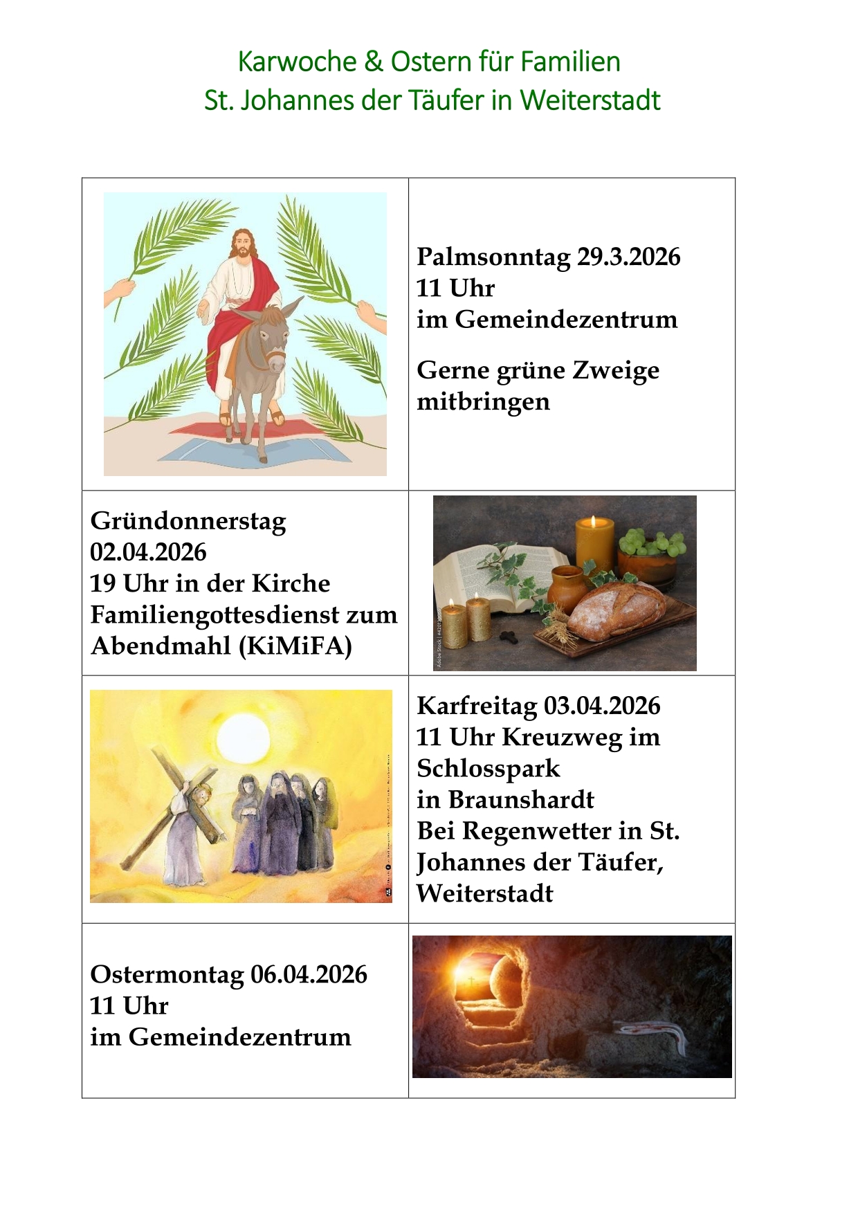 Flyer Ostern 2026