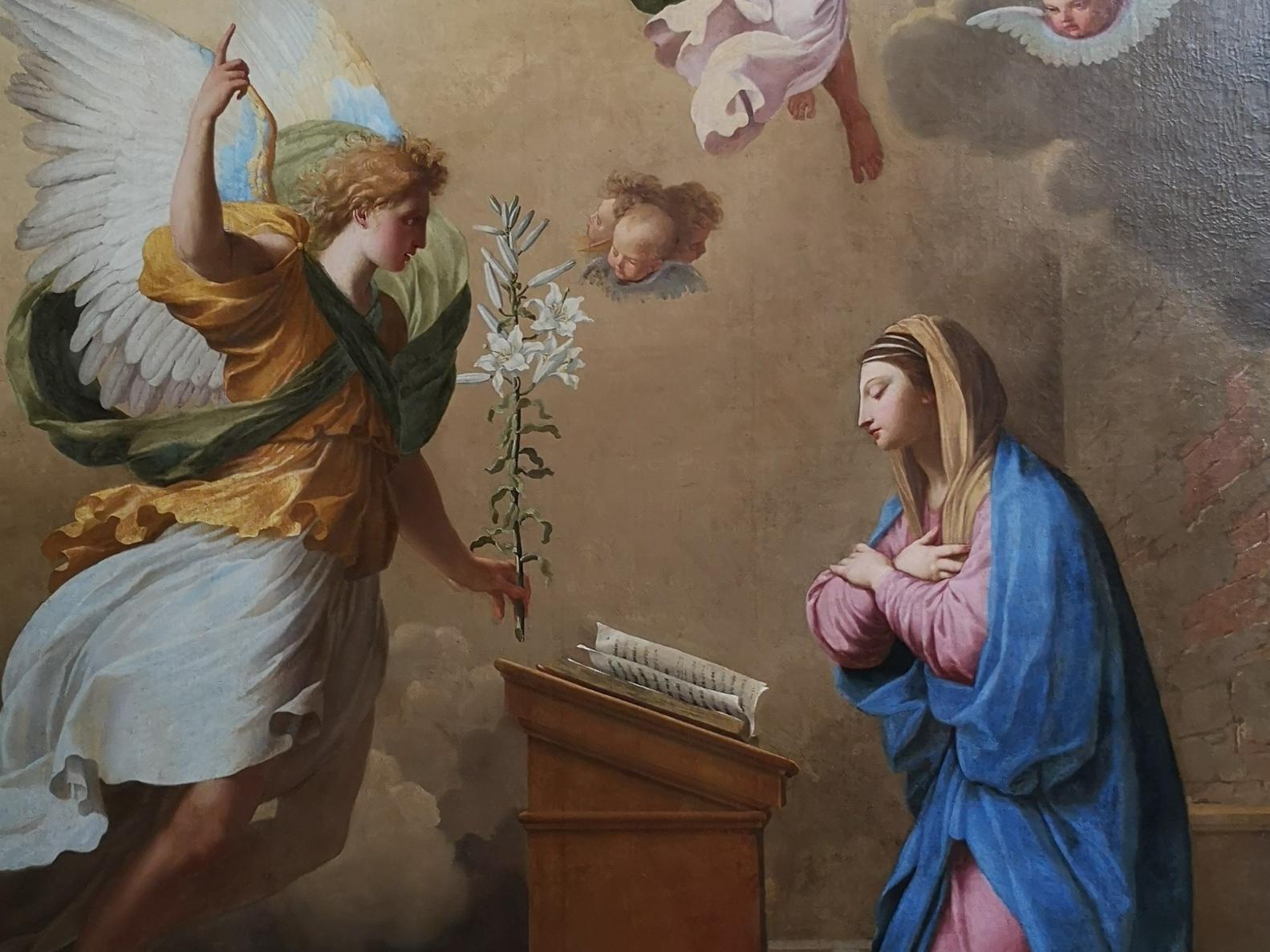 Verkündigung an Maria von Eustache Le Sueur, 1650, Louvre, Paris (Ausschnitt)