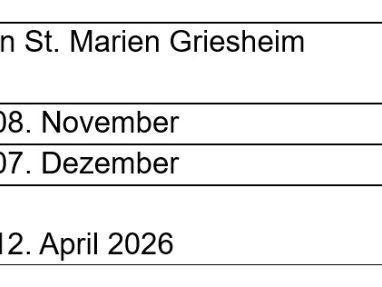 Erstkommunion 2026-Erste Termine