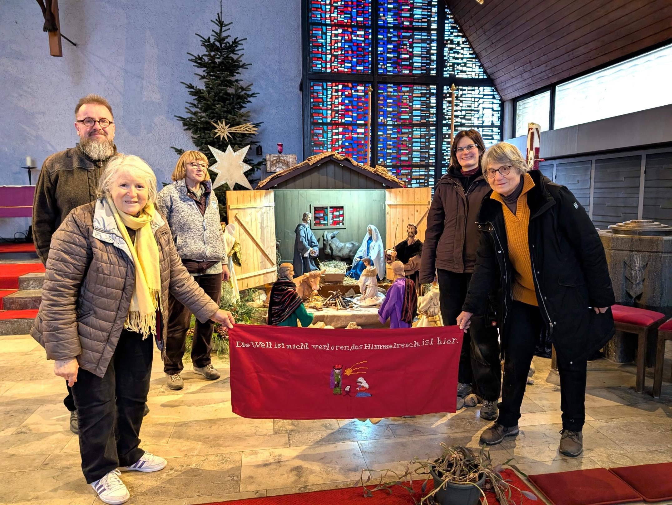 Weiterstadt 2025 - die Krippe wird aufgebaut