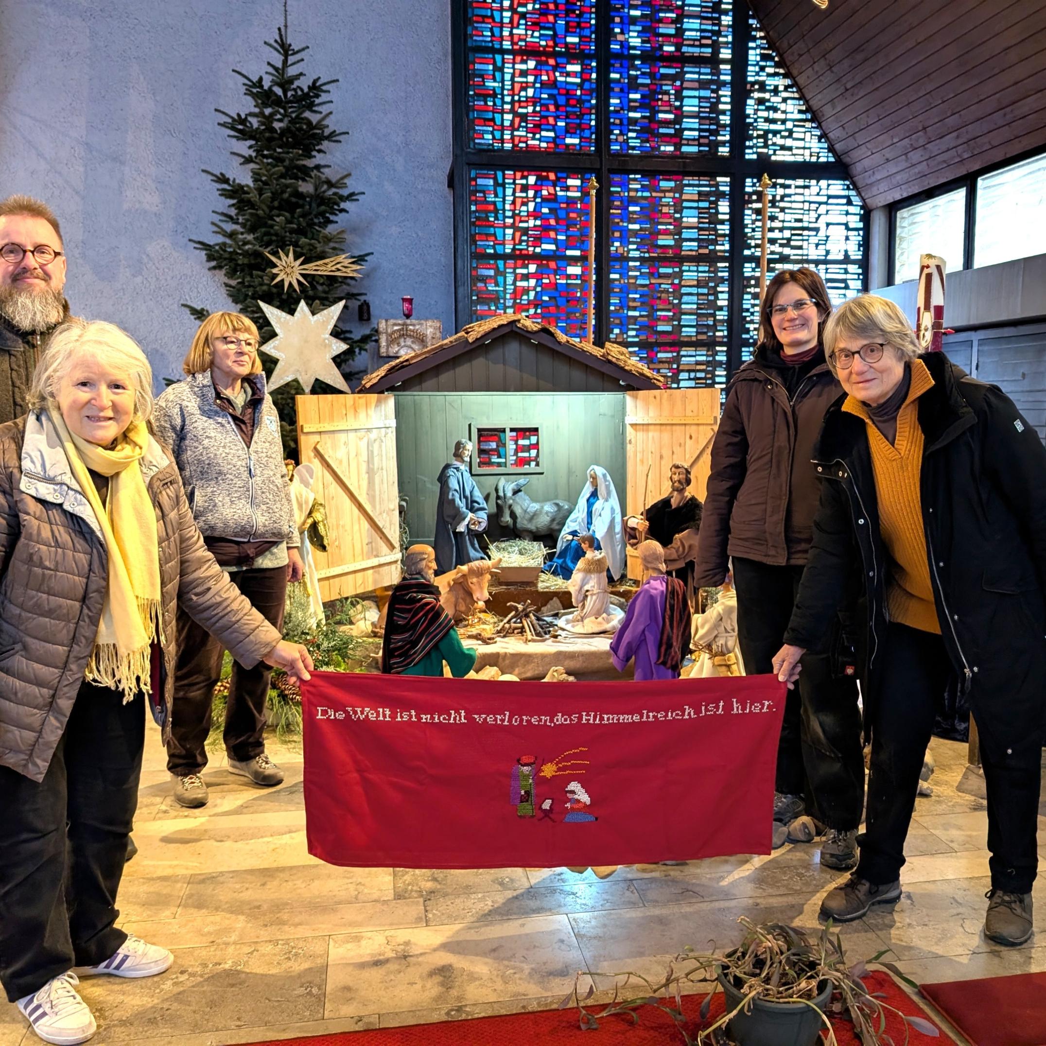 Weiterstadt 2025 - die Krippe wird aufgebaut