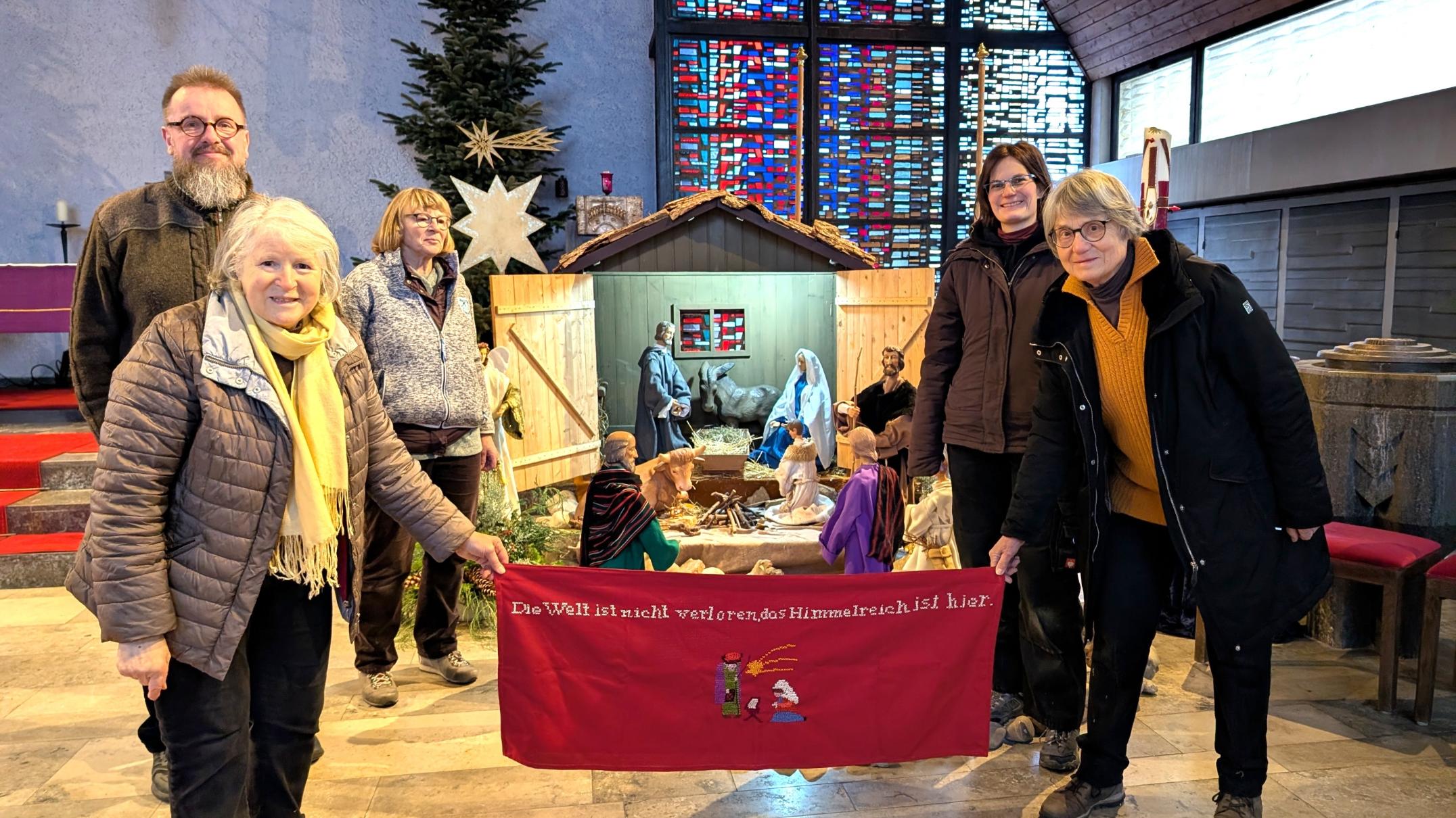 Weiterstadt 2025 - die Krippe wird aufgebaut