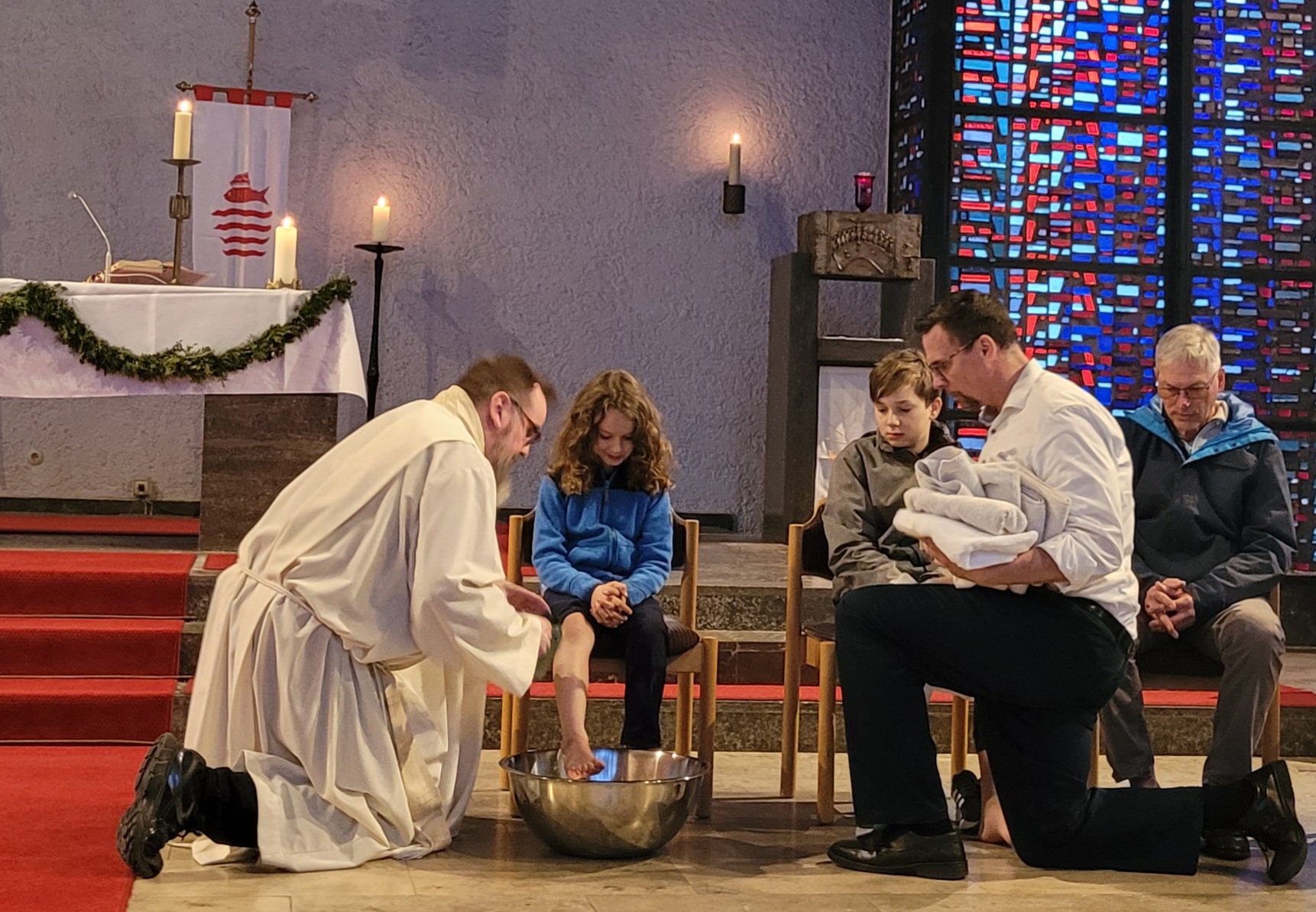 Fußwaschung am Gründonnerstag 2026 in Weiterstadt