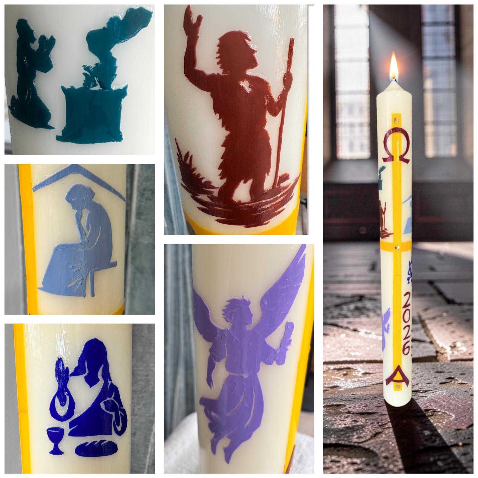 Osterkerze 2026 Weiterstadt - Collage