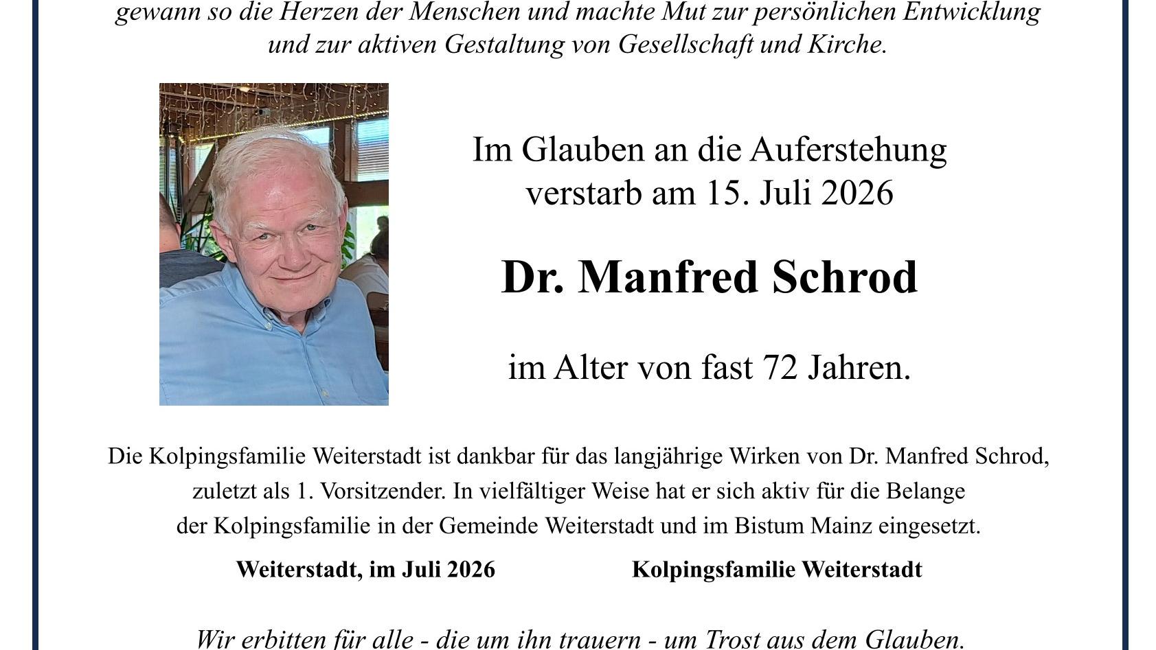 WST_Traueranzeige Manfred Schrod