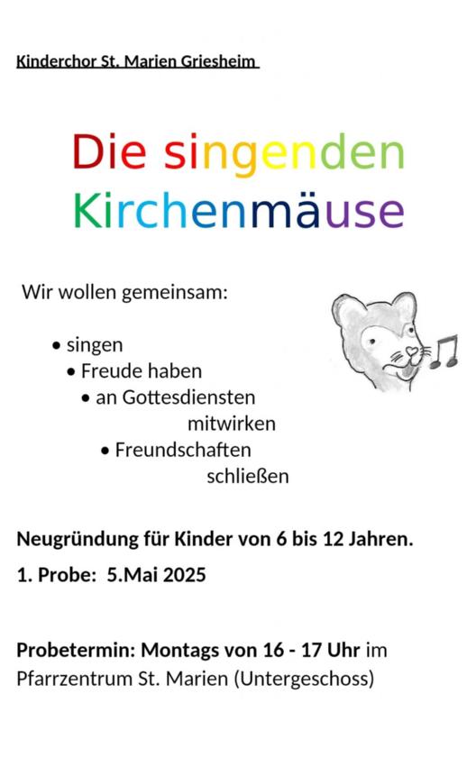Flyer Die singenden Kirchenmäuse