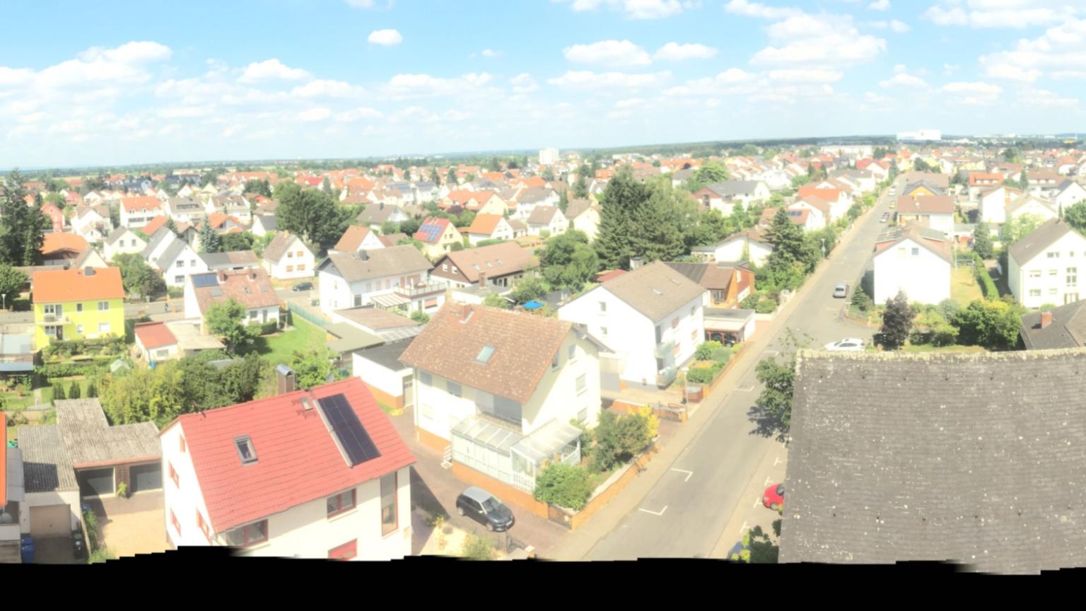Blick vom Kirchturm auf Weiterstadt