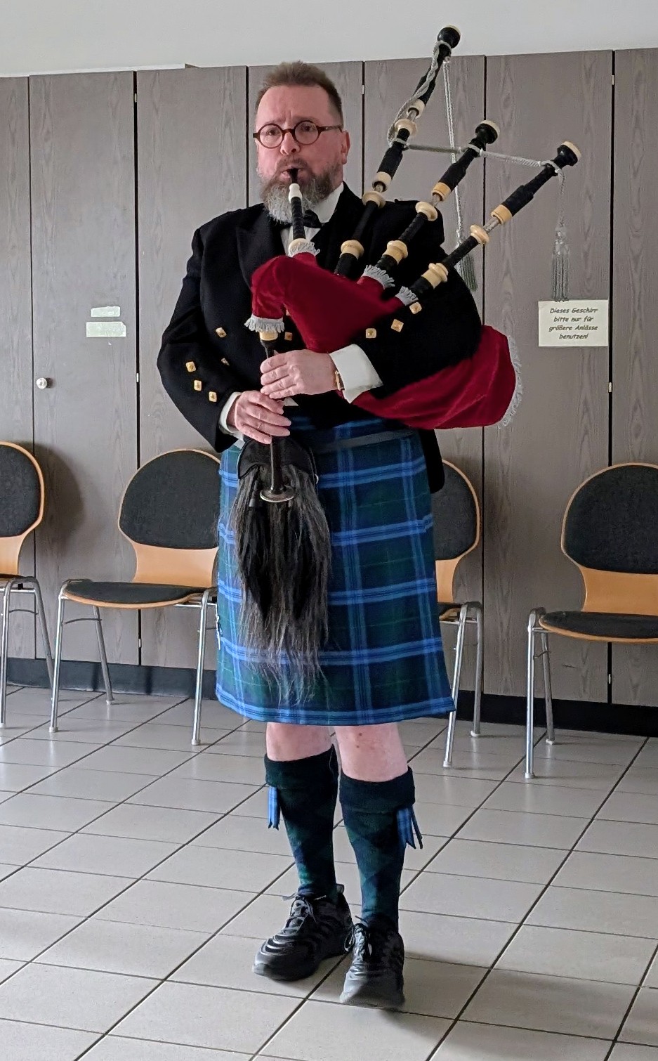 Dudelsack-Ständchen für Erich und Agathe Funke