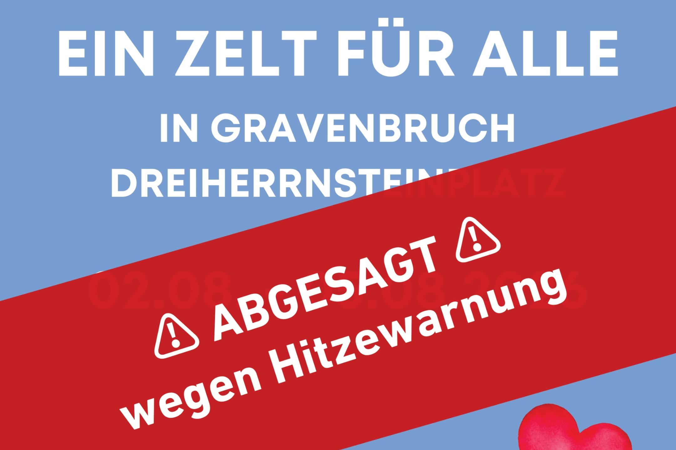 Absage  Ein Zelt für alle