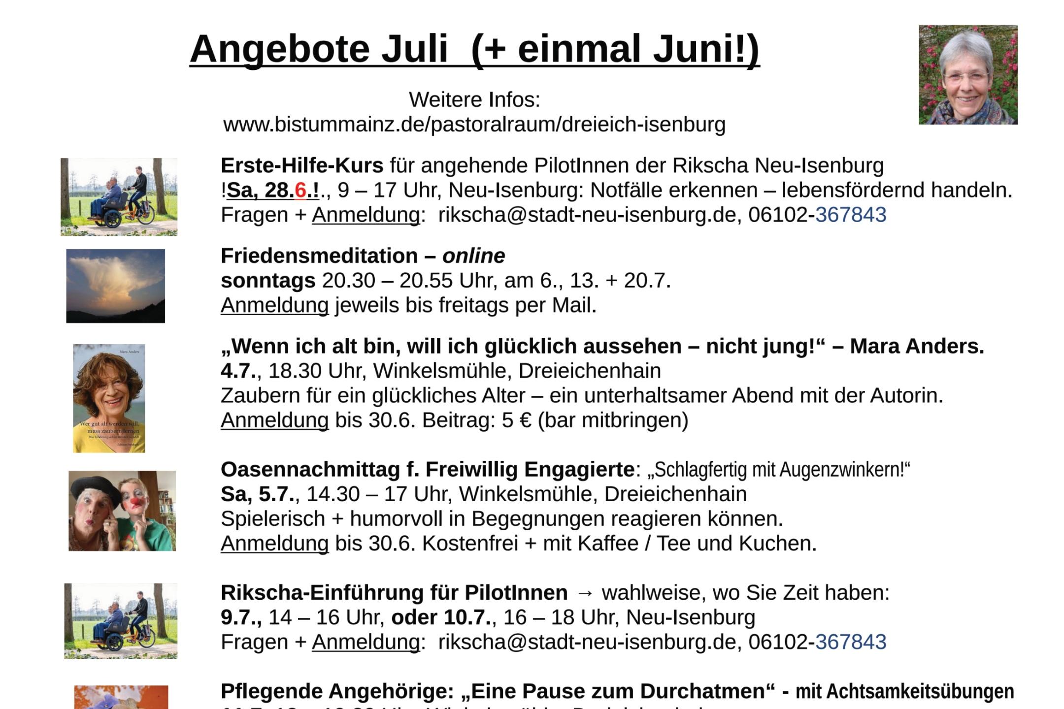 Angebote Frau Pfau Juli 2025