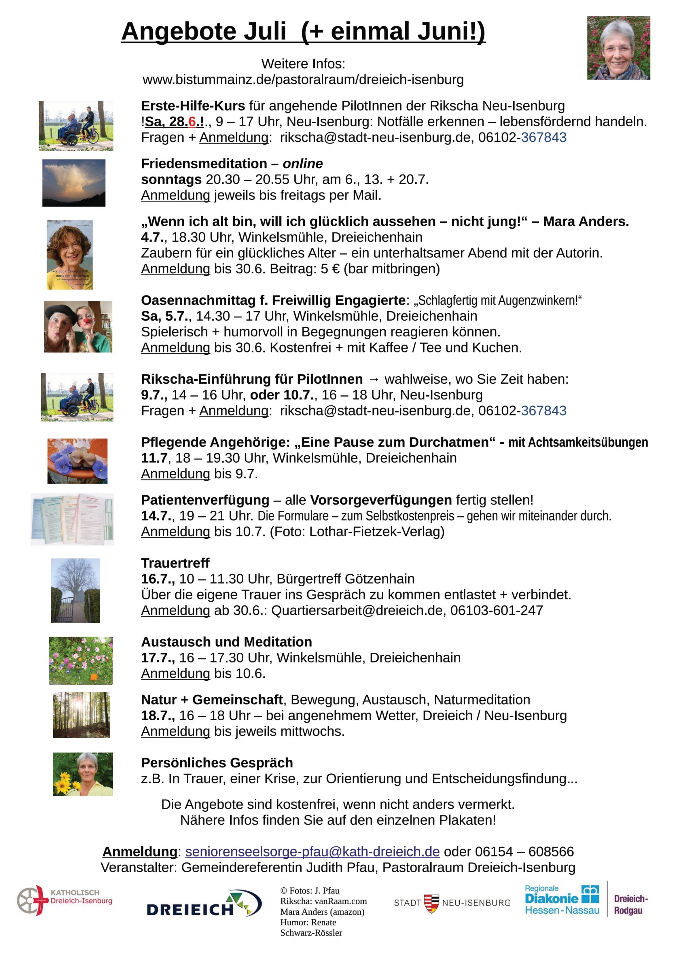 Angebote Frau Pfau Juli 2025