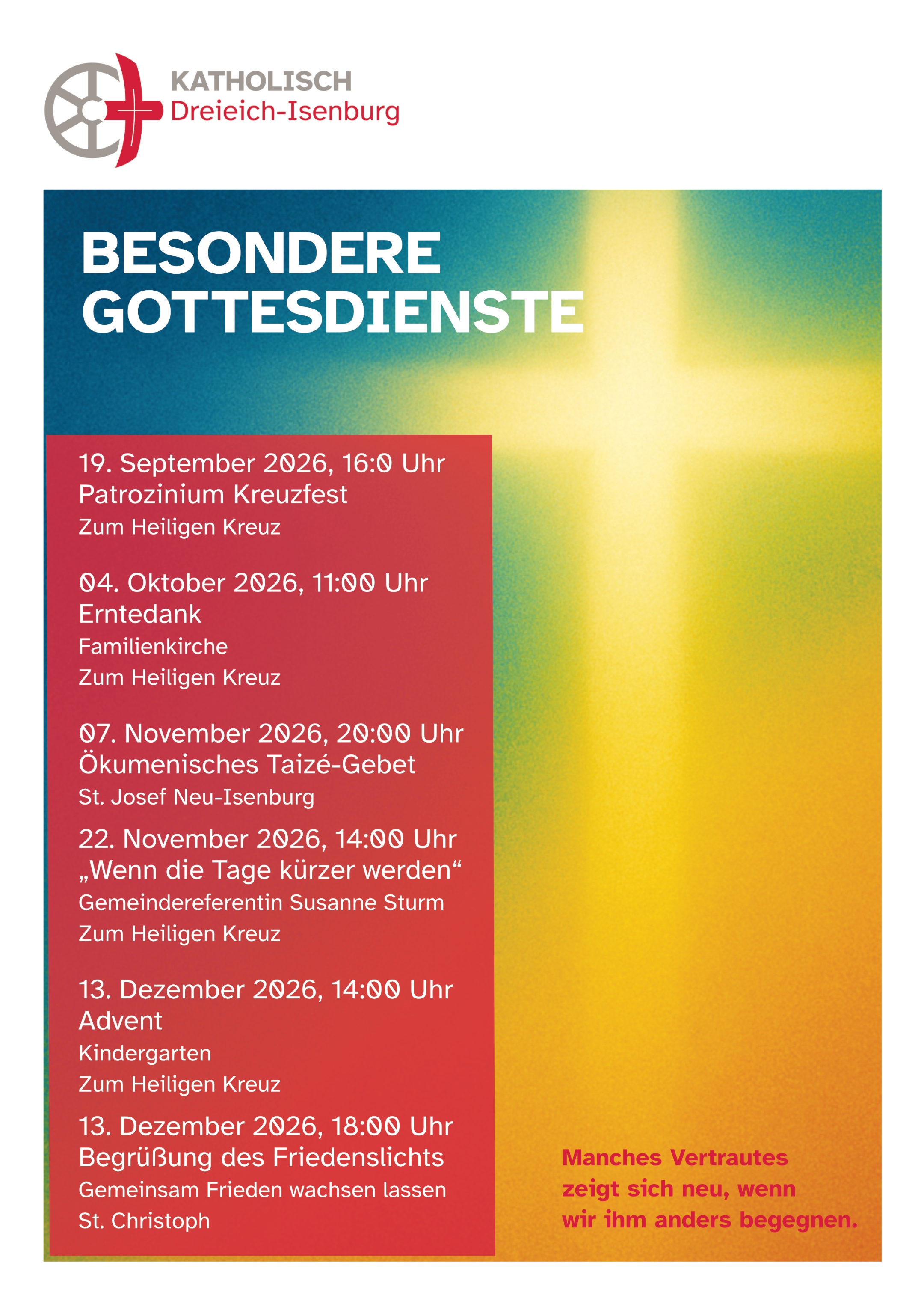 Besondere Gottesdienste 2026 II