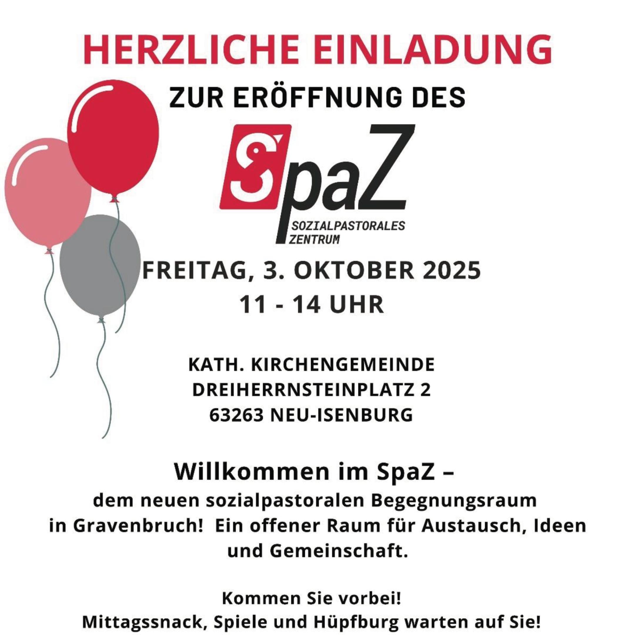 Einladung Eröffnung SpaZ