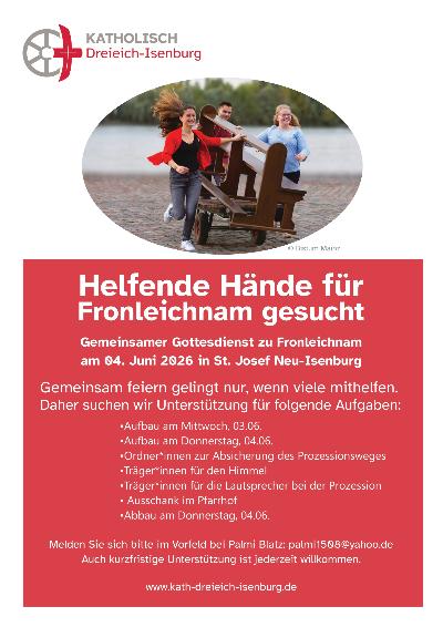 Helferaufruf Fronleichnam 2026