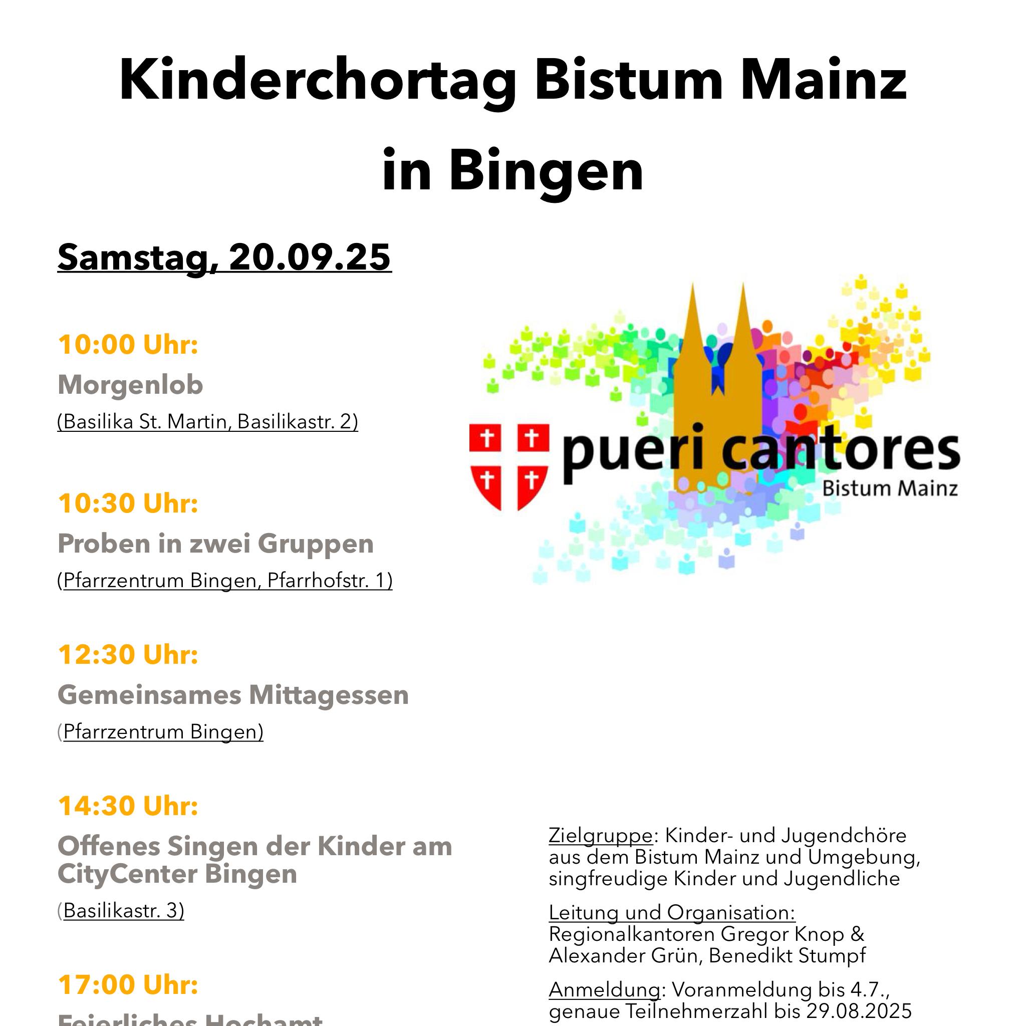 Kinderchortag des Bistums Mainz in Bingen