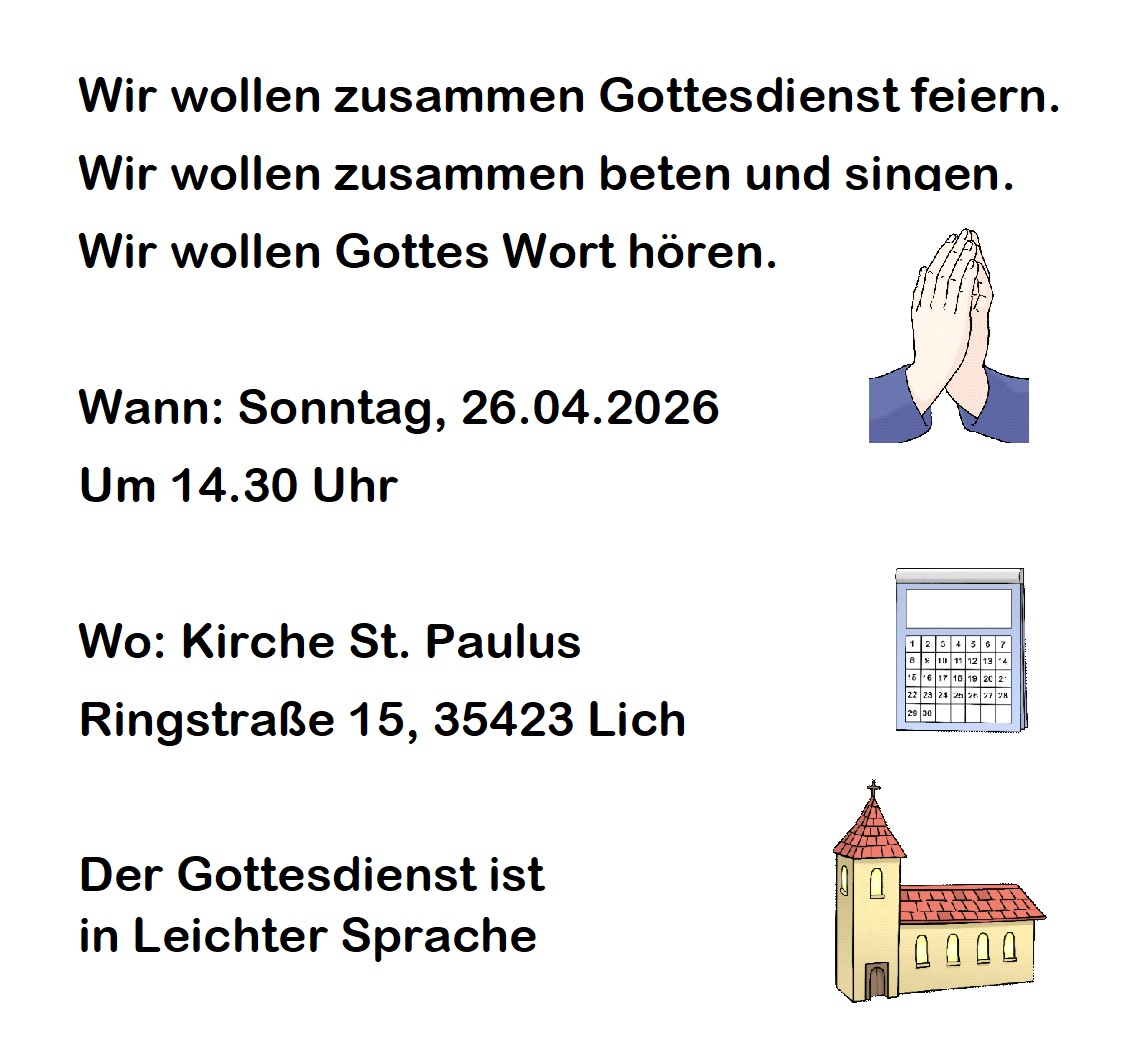 Gottesdienst für alle am 26. April 2026