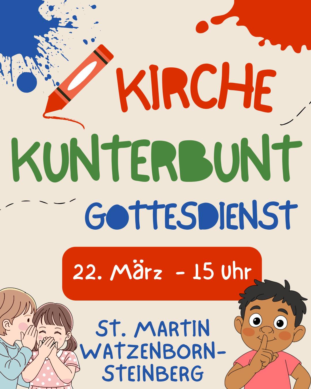 Kirche Kunterbunt im März